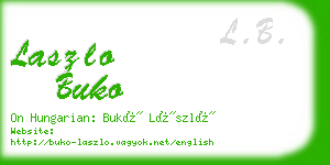 laszlo buko business card